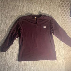Carhartt Henley Long sleeve. Brand new. (MAROON)